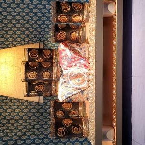 Gold and black decorative drinking glass